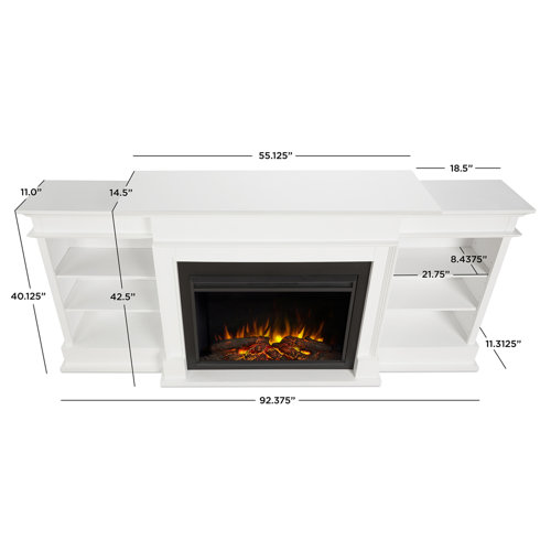 Real Flame Ashton 92.38'' W Electric Fireplace & Reviews Wayfair